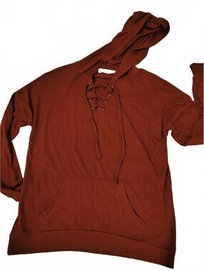 Pink Republic Rust Colored Light Weight Hoodie Women's Small
